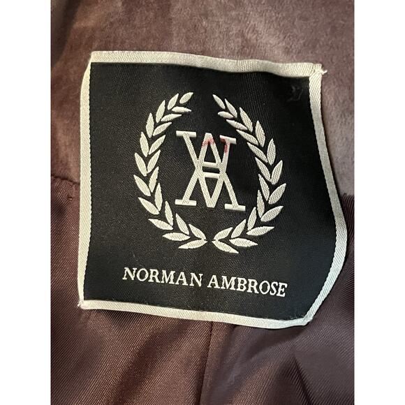 NORMAN AMBROSE Vintage Velvet Jacket •S•Brown Jeweled Blazer Brown Peplum Fitted - Picture 11 of 14